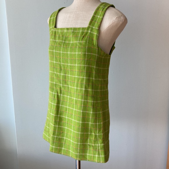 Vintage green plaid tank - Picture 3 of 8